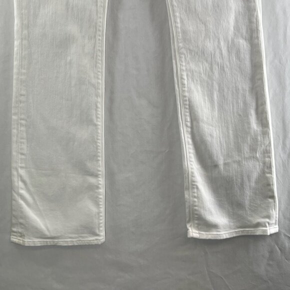 Express Low Rise Barely Bootcut Jeans Womens 10R Stretch Denim Minimalist White - Picture 9 of 12